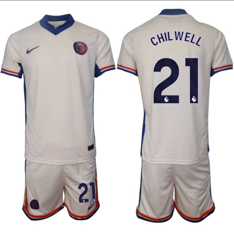 Men 2024-2025 Club Chelsea away Cream #21 Soccer Jersey->chelsea jersey->Soccer Club Jersey